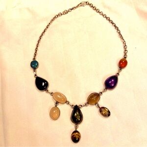 925 Sterling Silver Necklace & Gemstones